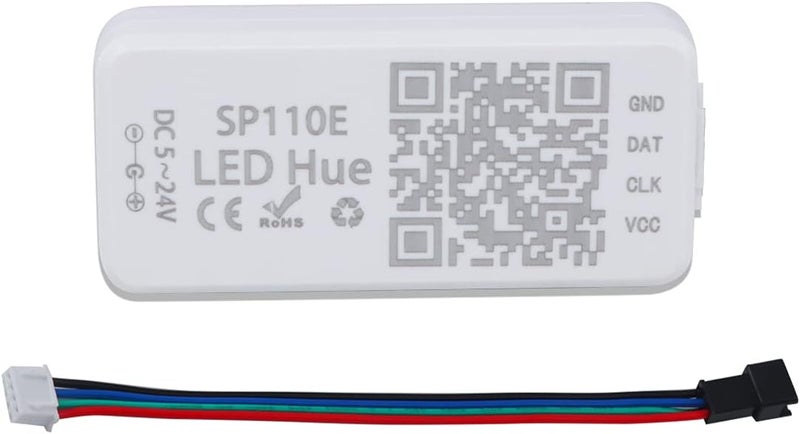 RECRE-TECH Ws2811 Controller, SP110e Addressable LED Bluetooth Ws2812b Controller 5V-24V, iOS/Android App Wireless Remote Control, Pixel Light Controller for WS2812 SK6812 SK6812RGBW Lights, Indoor Use - Image 1